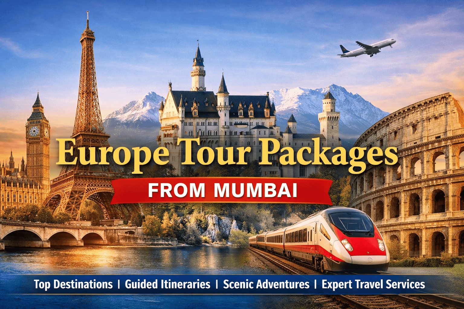Europe Tour Packages from Mumbai covering top international destinations