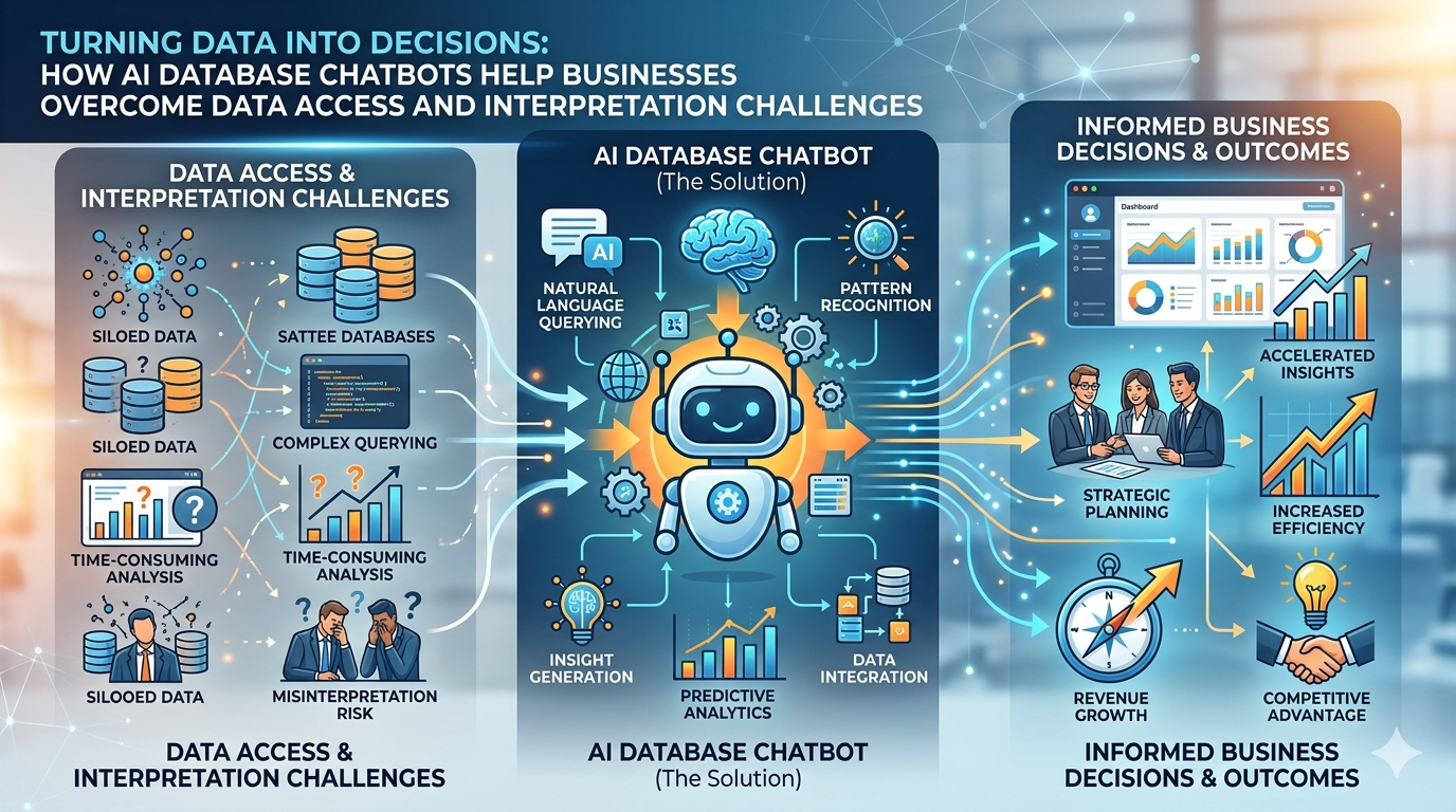Turning Data Into Decisions: How AI Database Chatbots Help Businesses Overcome Data Access and Interpretation Challenges