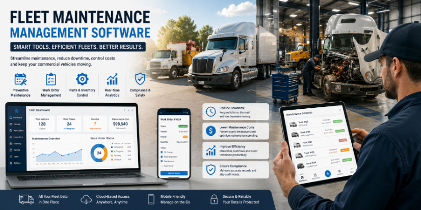 How Fleet Maintenance Management Software Helps Manage Commercial Vehicles Efficiently