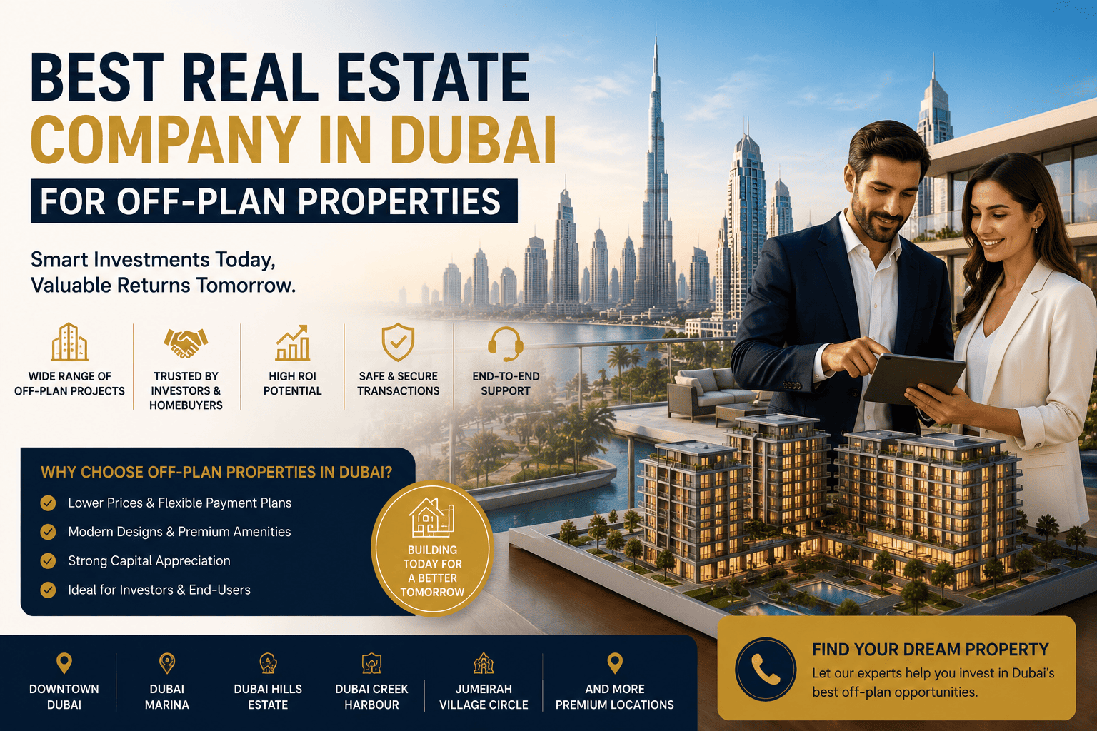 Best Real Estate Company in Dubai for Off-Plan Properties